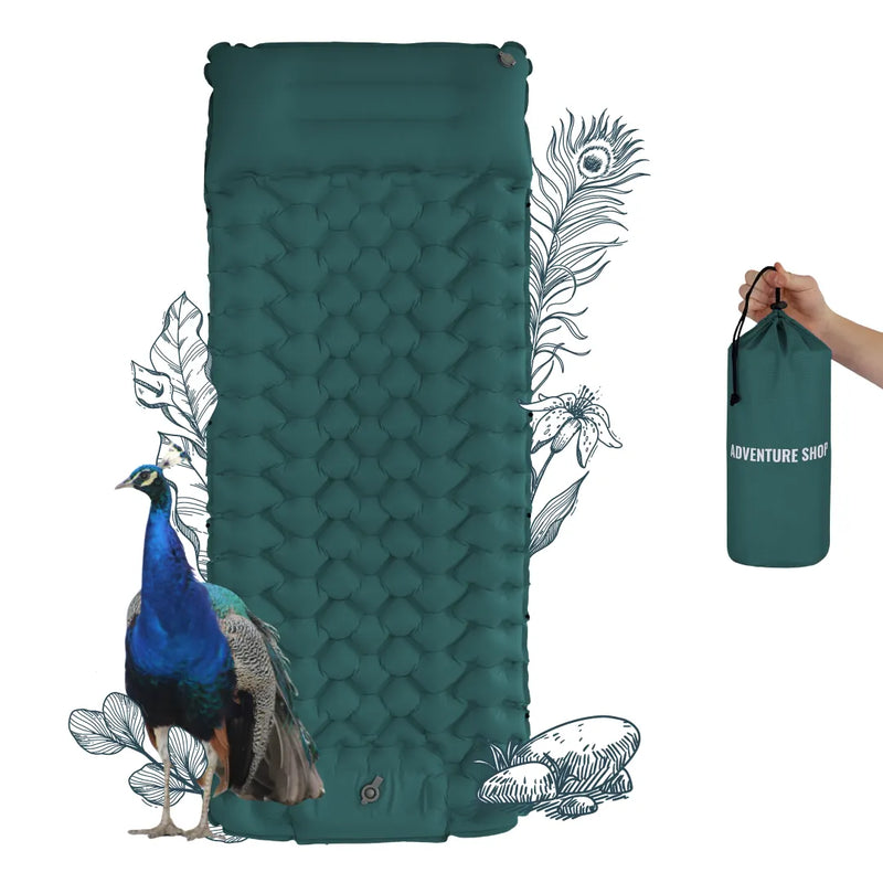 Adventure Ready | Ultralight Sleeping Mat with Integrated Pump | Compact Design for Effortless Setup