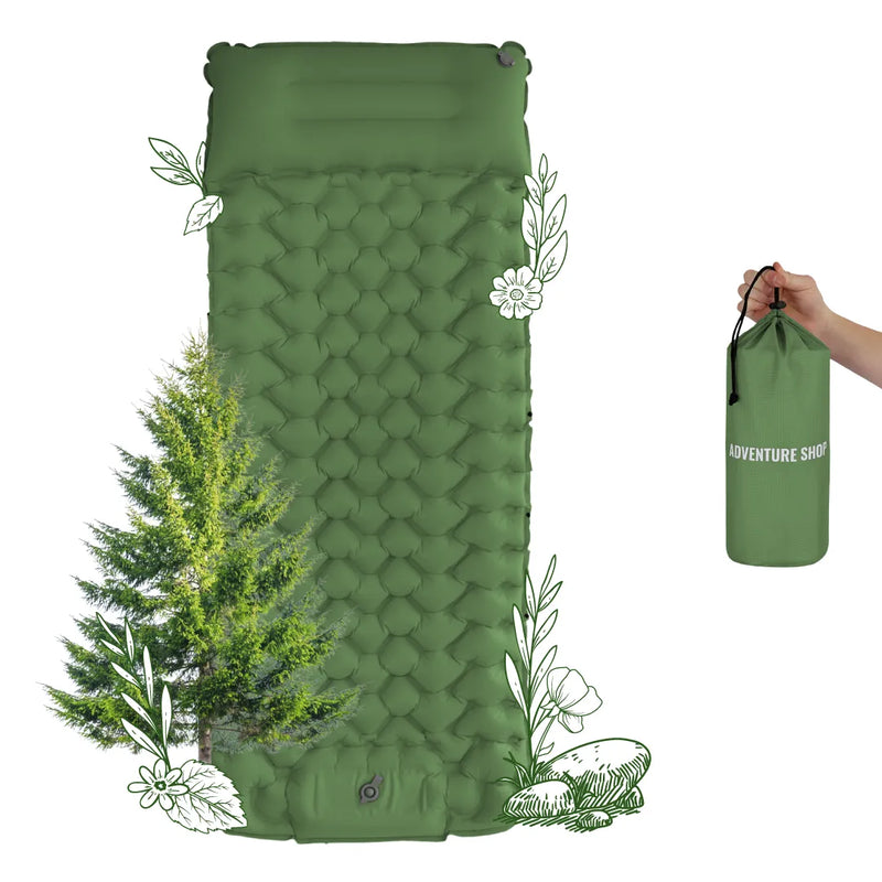 Adventure Ready | Ultralight Sleeping Mat with Integrated Pump | Compact Design for Effortless Setup