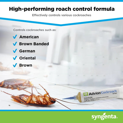 Roach Control Gel Applicator – Precision Syringe Insect Bait with Indoxacarb for Kitchens, Bathrooms & Basements | Indoor Pest Management