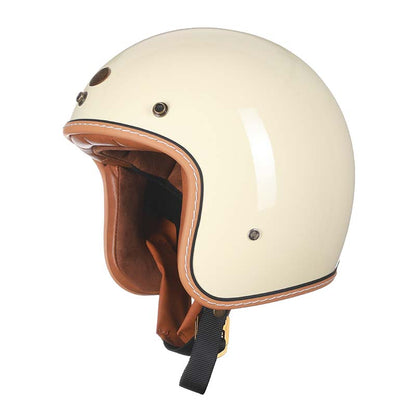 Biker Helmet, Vintage Lightweight Motorcycle Helmet with Low Profile Design, DOT and ECE Certified Open Face Helmet