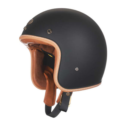 Low-Profile Open Face Motorcycle Helmet DOT ECE Certified Vintage Style Half Helmet for Cruiser Chopper Scooter Riding Men Women