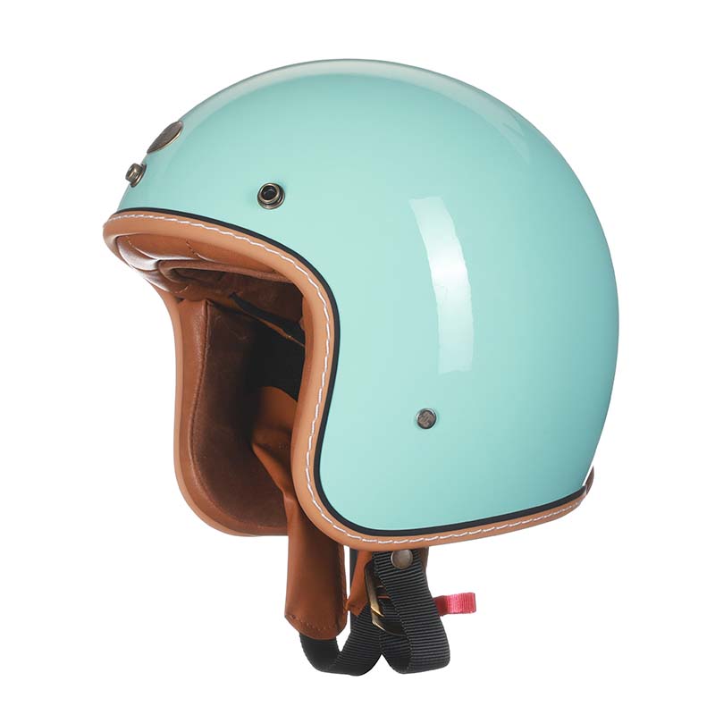 Casque de moto rétro ouvert, certifié DOT ECE, demi-coque profil bas, protection de tête pour cruiser, moto de route, hommes femmes, style vintage