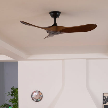 Wooden Blade Ceiling Fan with Remote 42-52 Inch 6-Speed Reversible Indoor Cooling Fan Vintage Farmhouse Style for Bedroom Living Room
