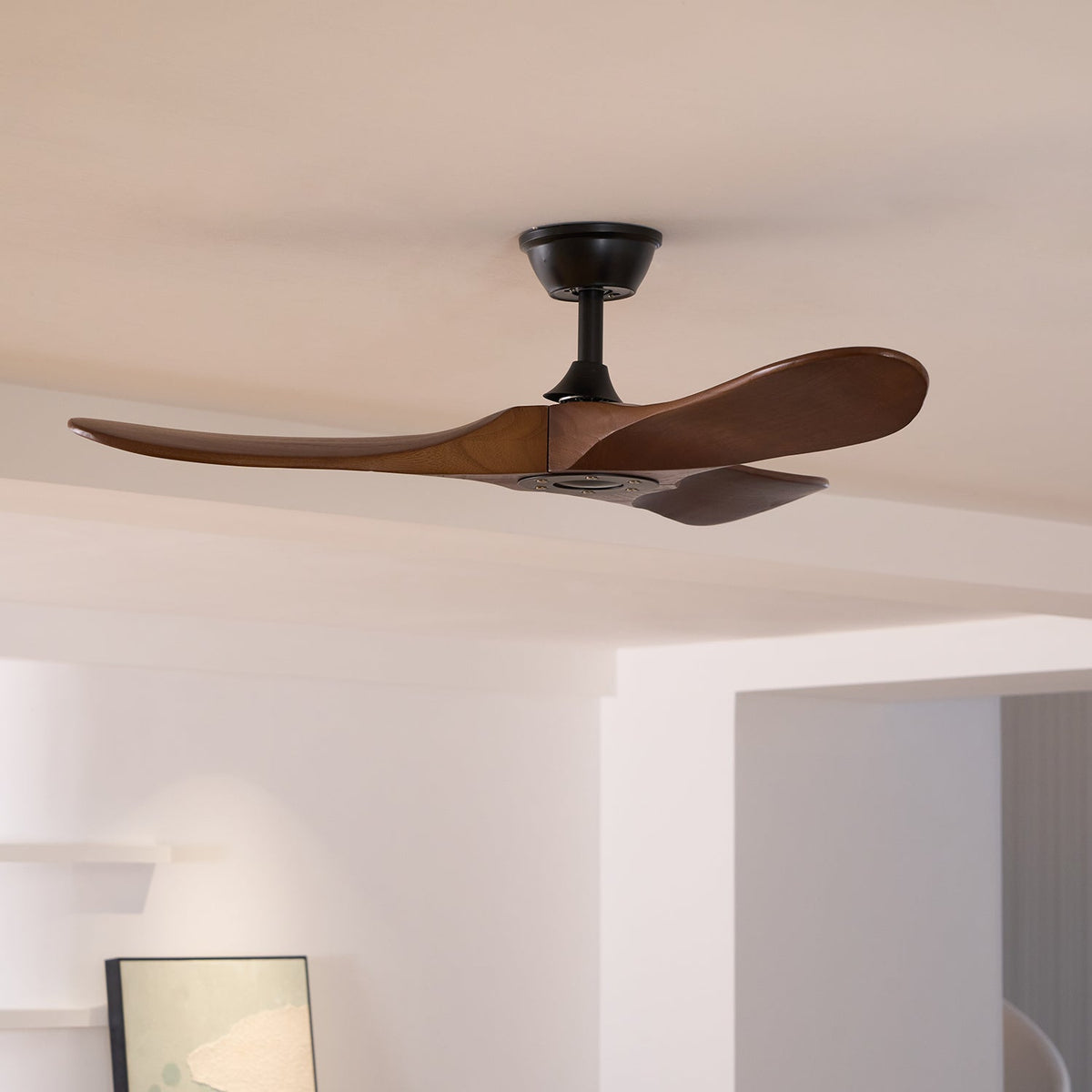 Wooden Blade Ceiling Fan with Remote 42-52 Inch 6-Speed Reversible Indoor Cooling Fan Vintage Farmhouse Style for Bedroom Living Room
