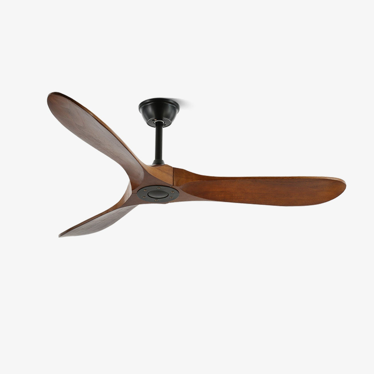DC Motor Ceiling Fan with Wooden Blades 42 or 52 Inch Diameter Remote Control Indoor Air Circulation for Bedrooms Living Rooms Offices Low N