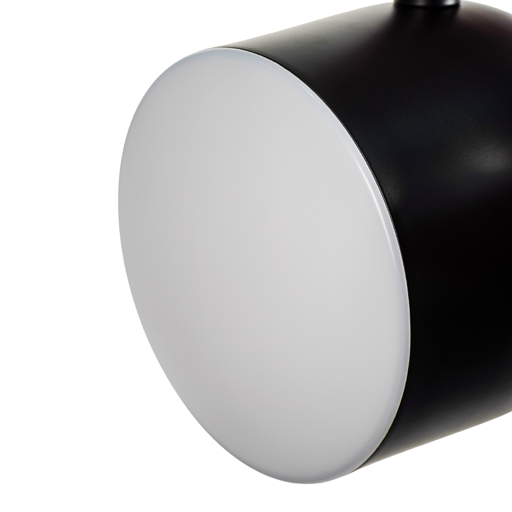 Ceiling Pendant Light Fixture with Adjustable Heads and Cable, 10W LED Dimmable Hanging Lamp, Black Aluminum Modern Lighting for Kitchen Isl