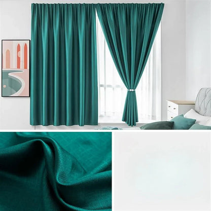 Rideaux occultants écologiques Ortekor pour chambre à coucher avec fixation auto-agrippante | Contrôle de la lumière UPF100 et protection UV