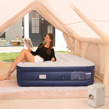Comfort Rest | Self-Inflating Air Mattress with Built-in Pump | Double Thick Design for Comfortable Camping Sleep