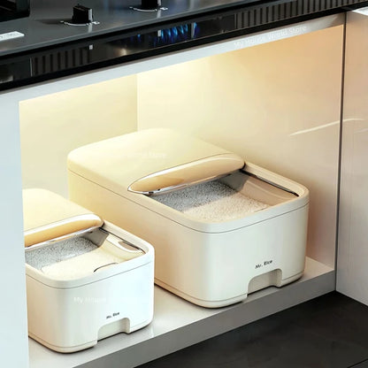 GRAINLIVA – 10KG Rice Storage Box with Sealed Lid Design
