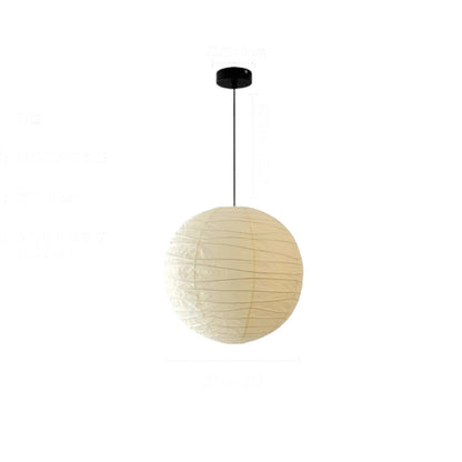 Floating Paper Shade Hanging Light Fixture 22 in White Minimalist Overhead Lamp for Bedroom Dining Room | Soft Ambient Glow Adjustable Drop