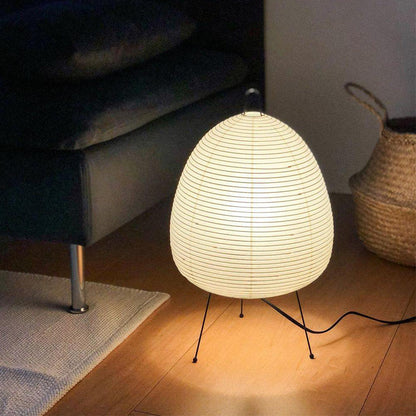 Handcrafted Paper Shade Desk Lamp 17 Inch White Soft Glow Accent Light E26 E27 Base for Bedroom Office Living Room Nightstand Reading Corner