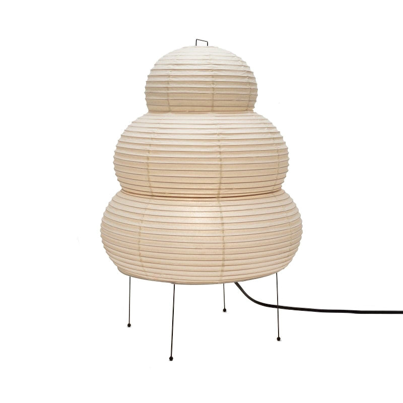 Handcrafted Paper Shade Desk Lamp 17 Inch White Soft Glow Accent Light E26 E27 Base for Bedroom Office Living Room Nightstand Reading Corner