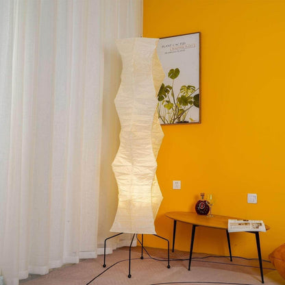 Tall Paper Shade Standing Lamp 73 Inches White Diffused Glow Bedroom Living Room Corner Light E26 Socket