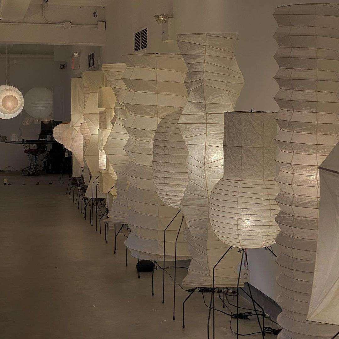 Tall Sculptural Paper Shade Floor Lamp 19 in Soft Diffused Light Natural Bamboo for Bedroom Living Room Corner Accent Japandi Minimalist Rea