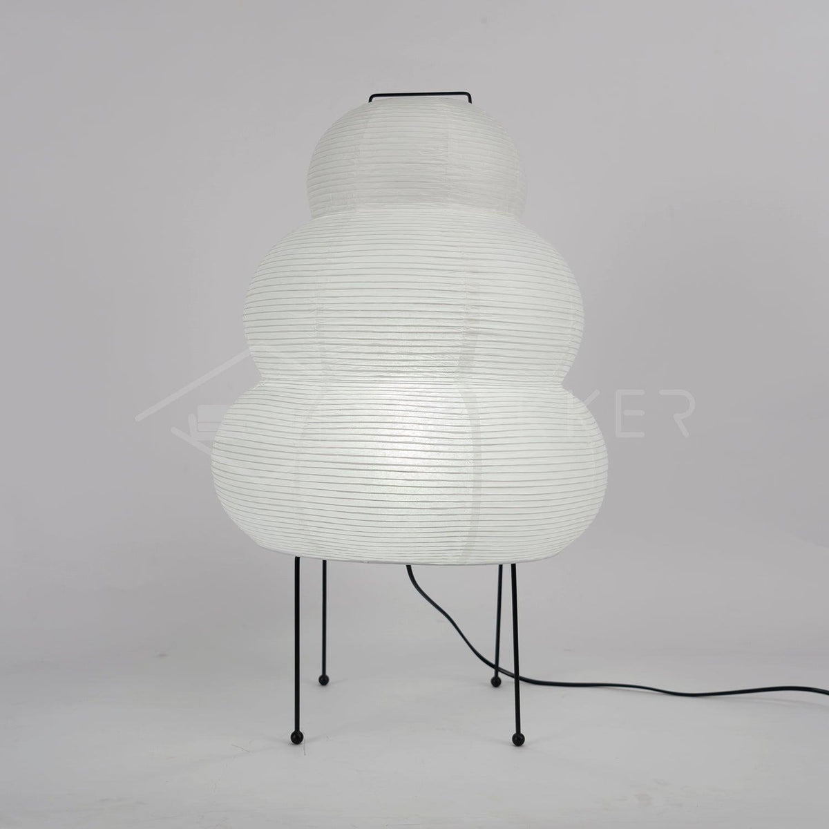 Handcrafted Paper Shade Accent Lamp 10 in Wide Warm Glow LED Bedside Nightlight for Bedroom Office Desktop Reading Nook Minimalist Japanese