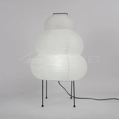 Handcrafted Paper Shade Accent Lamp 10 in Wide Warm Glow LED Bedside Nightlight for Bedroom Office Desktop Reading Nook Minimalist Japanese