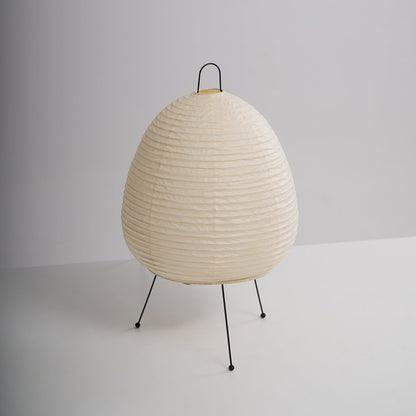 Handcrafted Paper Shade Accent Lamp 10 in Wide Warm Glow LED Bedside Nightlight for Bedroom Office Desktop Reading Nook Minimalist Japanese
