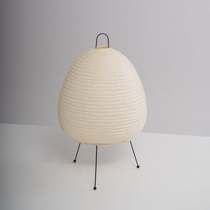 Handcrafted Paper Shade Accent Lamp 10 in Wide Warm Glow LED Bedside Nightlight for Bedroom Office Desktop Reading Nook Minimalist Japanese