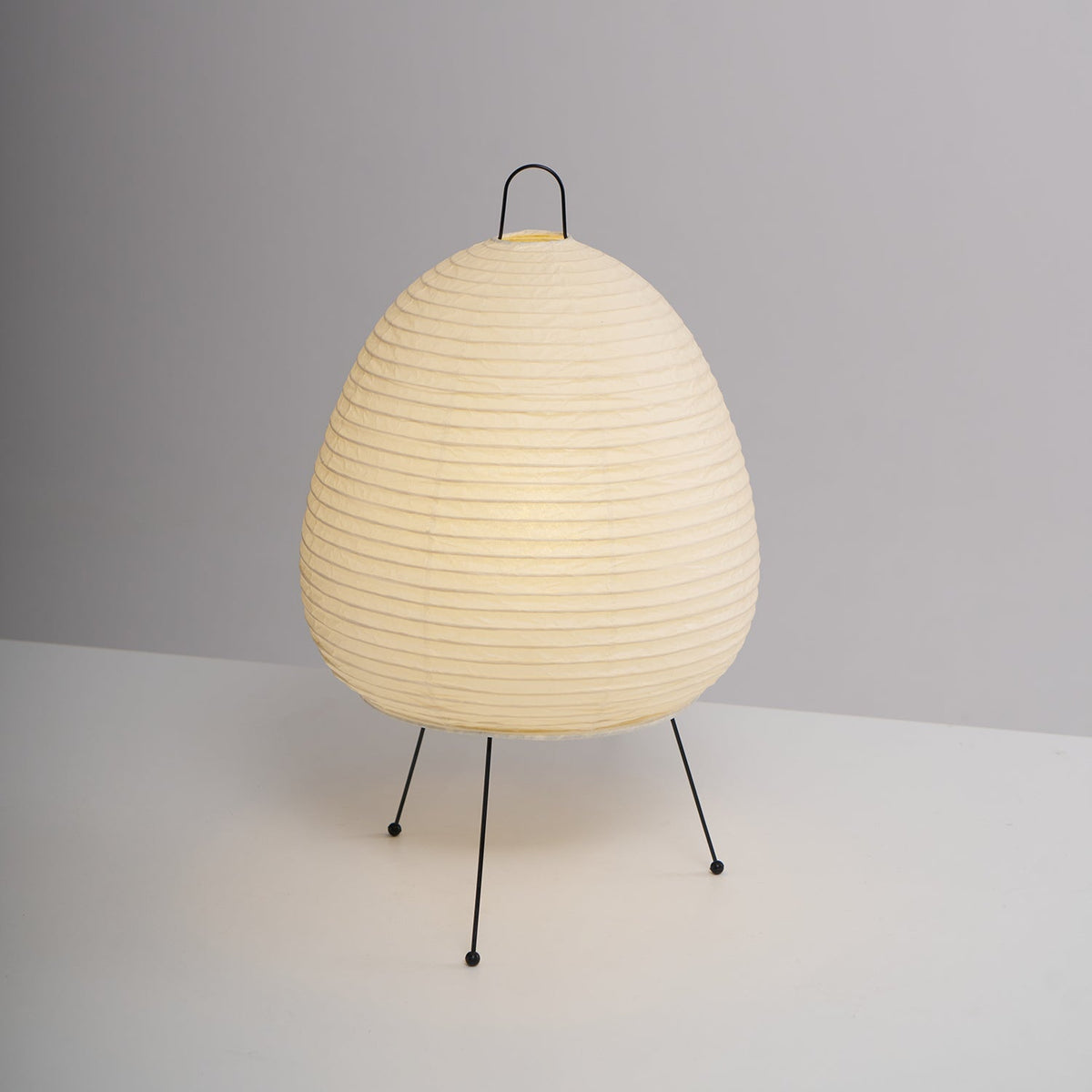 Handcrafted Paper Shade Desk Lamp 17 Inch White Soft Glow Accent Light E26 E27 Base for Bedroom Office Living Room Nightstand Reading Corner