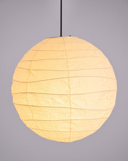Paper Globe Hanging Light Fixture White Shade Adjustable Wire for Dining Room Living Room Bedroom Overhead Lighting Mid-Century Asian Inspir