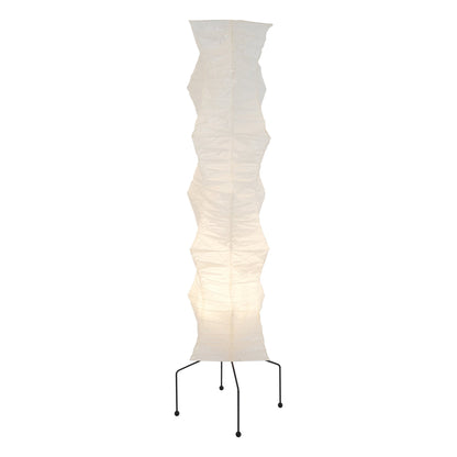 Japanese-Inspired Paper Floor Lamp White Mulberry Shade Tall Standing Light for Living Room Bedroom Reading Nook Sculptural Accent