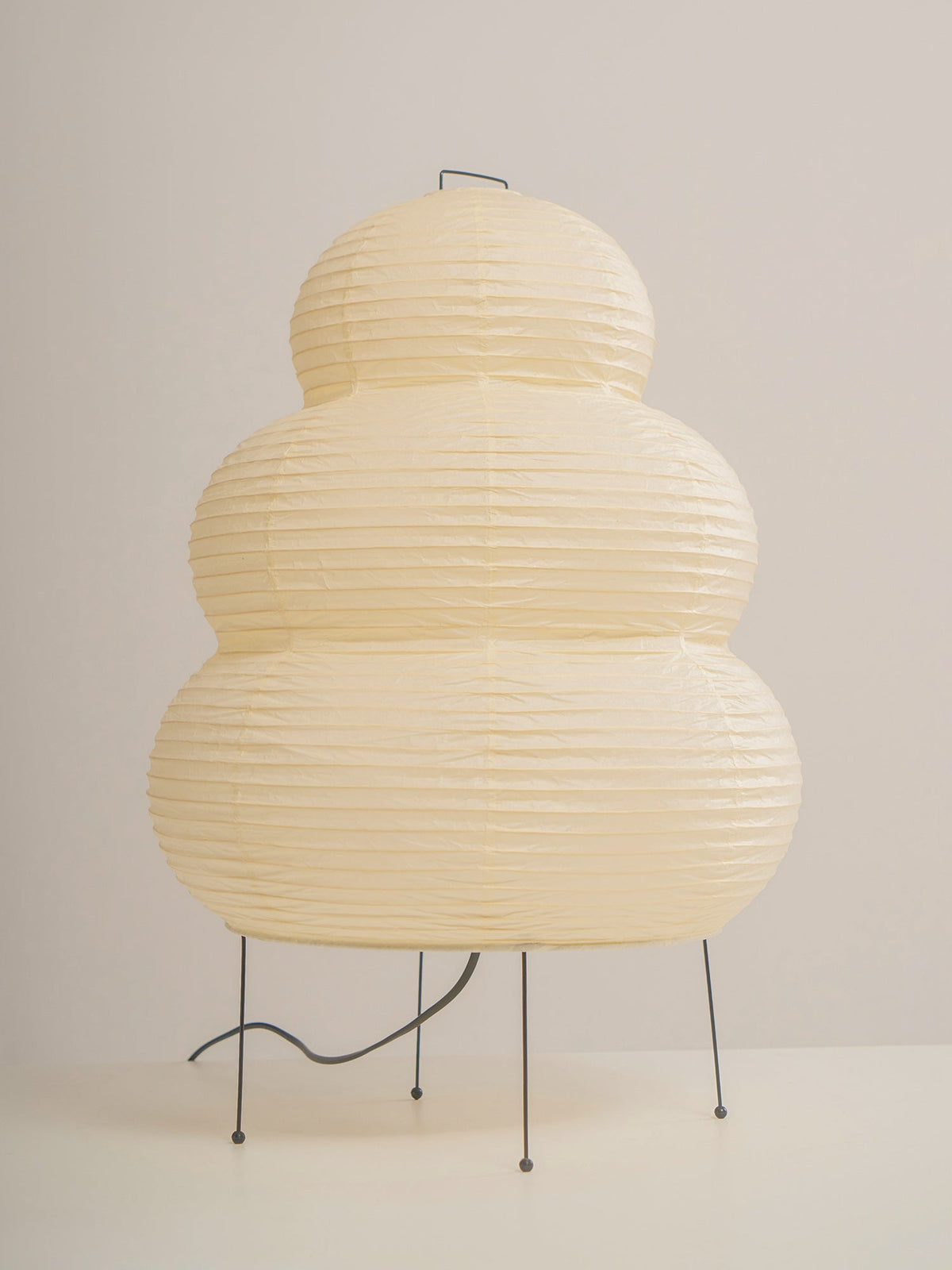 Handcrafted Paper Shade Accent Lamp 10 in Wide Warm Glow LED Bedside Nightlight for Bedroom Office Desktop Reading Nook Minimalist Japanese