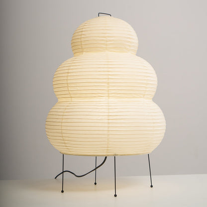 Handcrafted Paper Shade Desk Lamp 17 Inch White Soft Glow Accent Light E26 E27 Base for Bedroom Office Living Room Nightstand Reading Corner