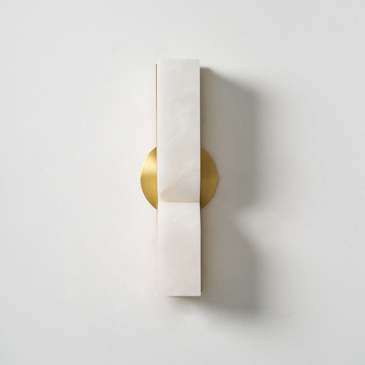 Alabaster LED Wall Light Fixture 14 inches Hardwired Gold Black Finish Adjustable Color Temperature for Bedroom Hallway Living Room Modern A