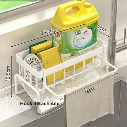 Alaris Sink Caddy - Carbon Steel, Self-Draining Kitchen Sponge Holder