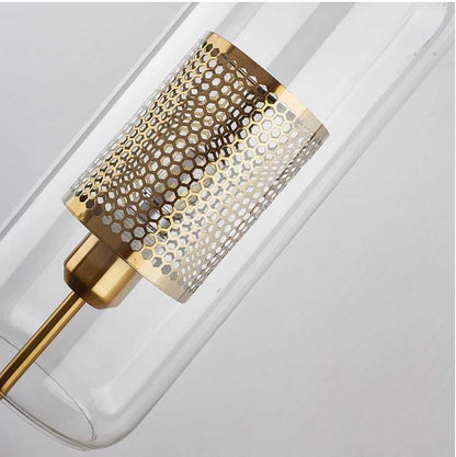 Glass Wall Sconce Light Fixture Gold Chrome Finish for Bathroom Bedroom Living Room Entryway Hallway Modern Minimalist Lighting