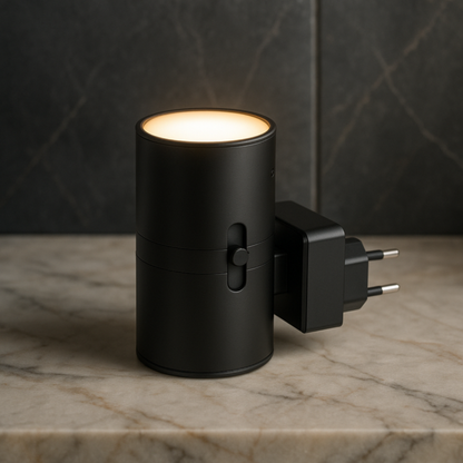 Plug-In LED Night Light with Auto Sensor 10W Dimmable Warm White for Bedroom Hallway Bathroom Stairwell Compact Wall Sconce