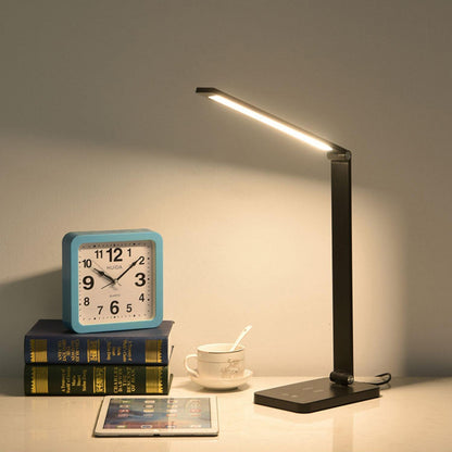Adjustable LED Task Light 15W with USB Port Aluminum Metal Frame Touch Control 14 in for Home Office Workspace Reading Computer Desk Study D