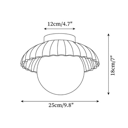 Adjustable Metal Flush Mount Ceiling Light 9.8 in Diameter Multi-Directional Indoor Lamp for Living Room Bedroom Hallway Kitchen Bathroom Lo