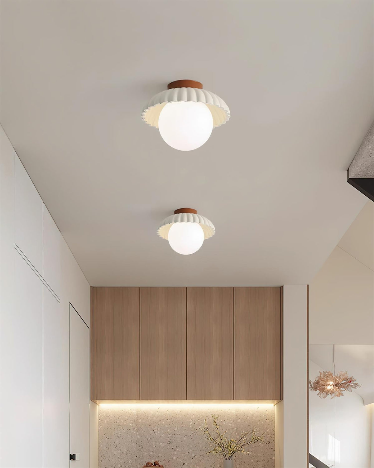 Adjustable Metal Flush Mount Ceiling Light 9.8 in Diameter Multi-Directional Indoor Lamp for Living Room Bedroom Hallway Kitchen Bathroom Lo