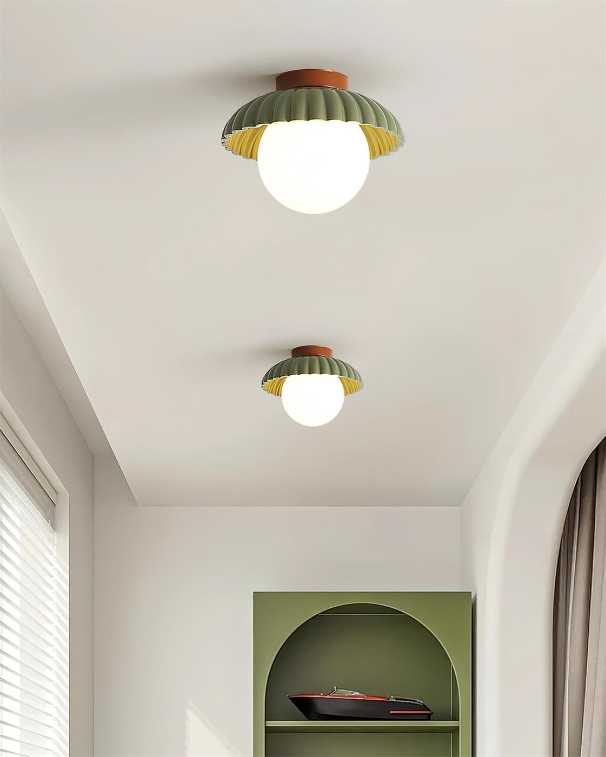Adjustable Metal Flush Mount Ceiling Light 9.8 in Diameter Multi-Directional Indoor Lamp for Living Room Bedroom Hallway Kitchen Bathroom Lo