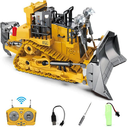All-Terrain Excavator | Remote-Controlled Construction Toy with Metal Attachments | Realistic Digging Experience