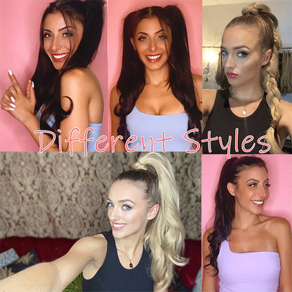 Clip-In Ponytail Hair Extension with Volume Boost – Secure All-Day Hold, Multiple Shades Available