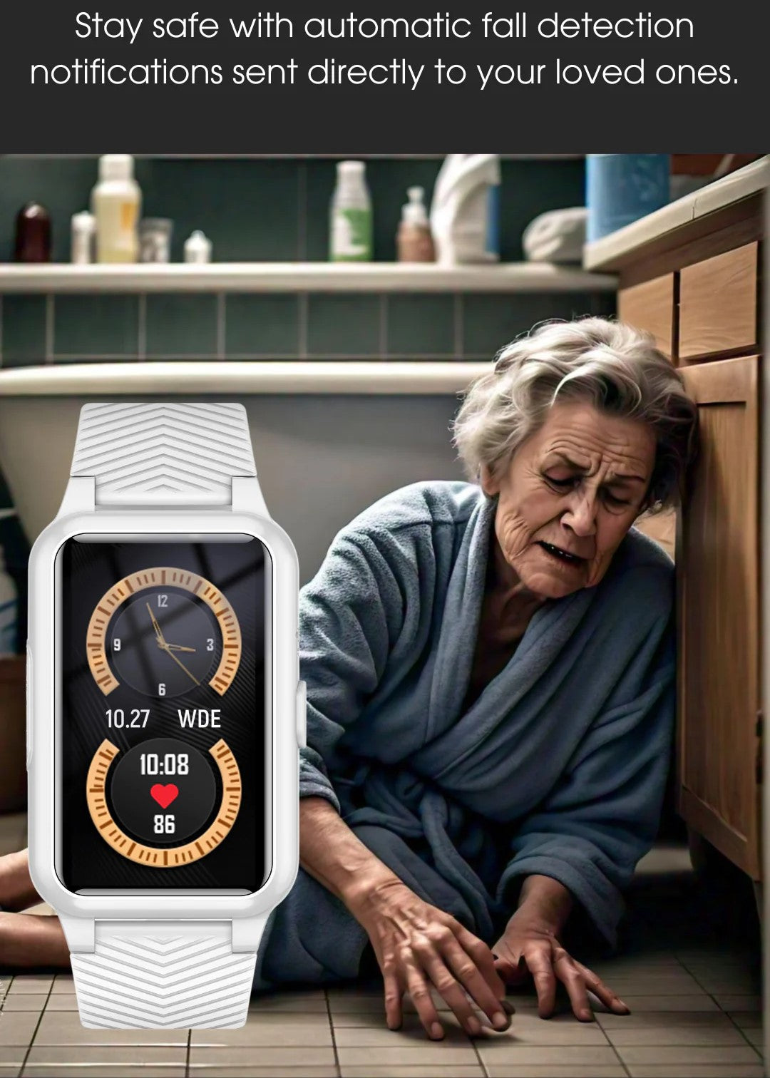 Smart Watch for Elderly | Fall Detection & GPS Tracking | Safety Alerts for Independence
