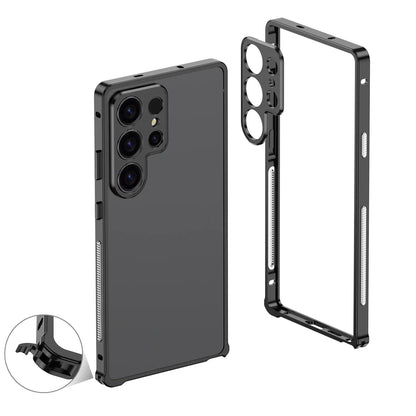 Aluminum Frame Case for Samsung Galaxy – Shock-Absorbing Metal Bumper with Raised Edges & Precise Cutouts – S22 S23 S24 S25 S26 Plus Ultra
