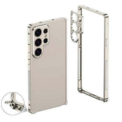 Aluminum Frame Case for Samsung Galaxy – Shock-Absorbing Metal Bumper with Raised Edges & Precise Cutouts – S22 S23 S24 S25 S26 Plus Ultra