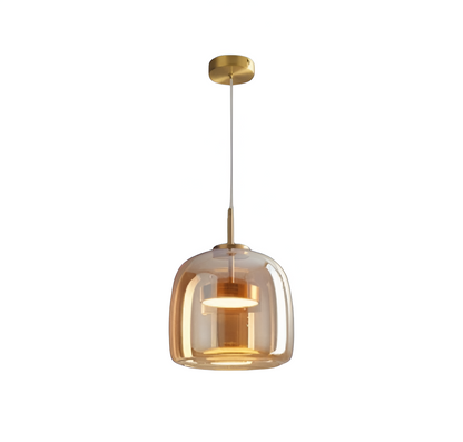 Glass Hanging Ceiling Fixture with Adjustable Cord for Dining Tables & Kitchen Islands | Color-Tunable LED Modern Farmhouse Style