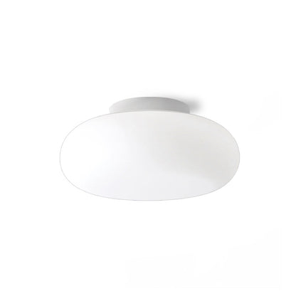 Flush Mount LED Light Fixture White Metal Round 8-Inch for Bedroom Living Room Hallway Office Indoor Low Profile Modern Ceiling Lamp 12W 110