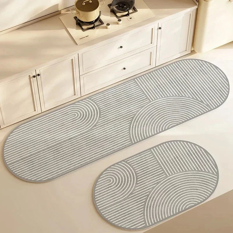 Tapis de cuisine antidérapant – Rembourré, absorbant et durable pour la cuisine et le piétinement quotidiens | Parfait pour les zones d'évier, les îlots et