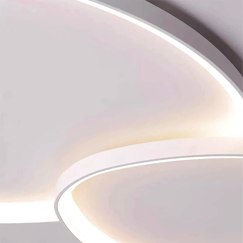Plafonnier LED encastré ovale en métal de 17 po avec température de couleur réglable et intensité variable pour chambres, entrées et maisons contemporaines
