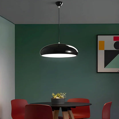 Plafonnier LED à modes d'éclairage commutables pour îlots de cuisine, salles à manger et espaces de vie ouverts – Lampe de plafond ronde en métal brillant en