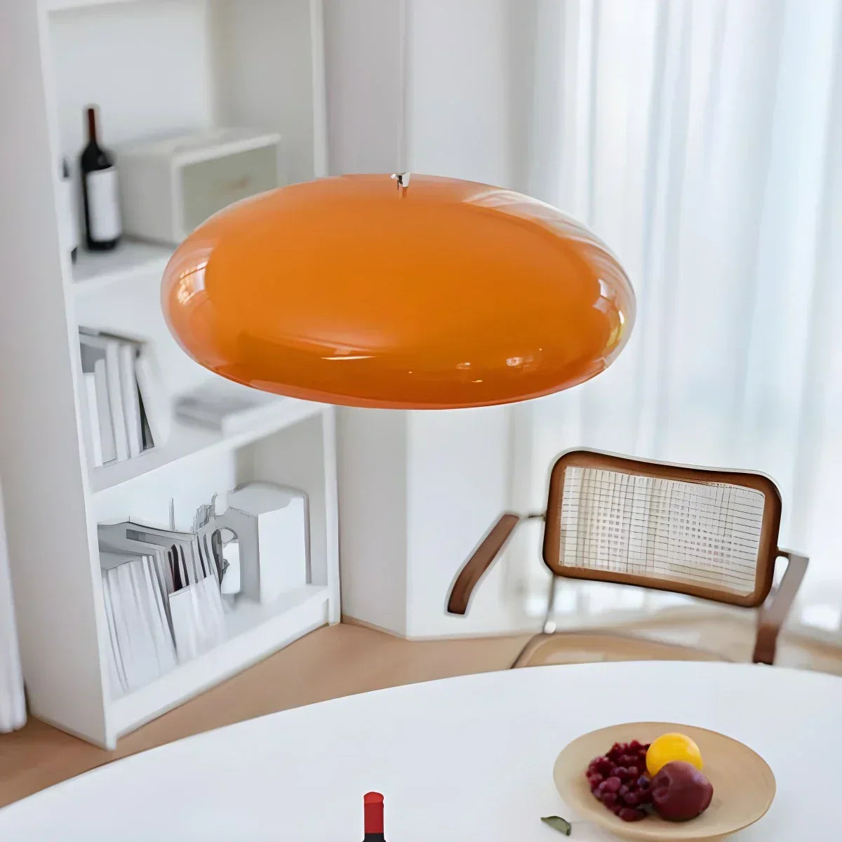 Plafonnier LED à modes d'éclairage commutables pour îlots de cuisine, salles à manger et espaces de vie ouverts – Lampe de plafond ronde en métal brillant en