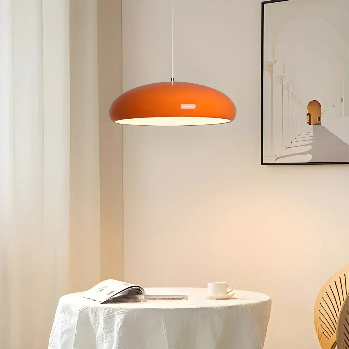 Plafonnier LED à modes d'éclairage commutables pour îlots de cuisine, salles à manger et espaces de vie ouverts – Lampe de plafond ronde en métal brillant en