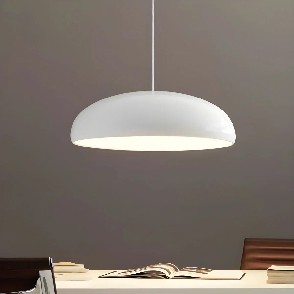 Plafonnier LED à modes d'éclairage commutables pour îlots de cuisine, salles à manger et espaces de vie ouverts – Lampe de plafond ronde en métal brillant en