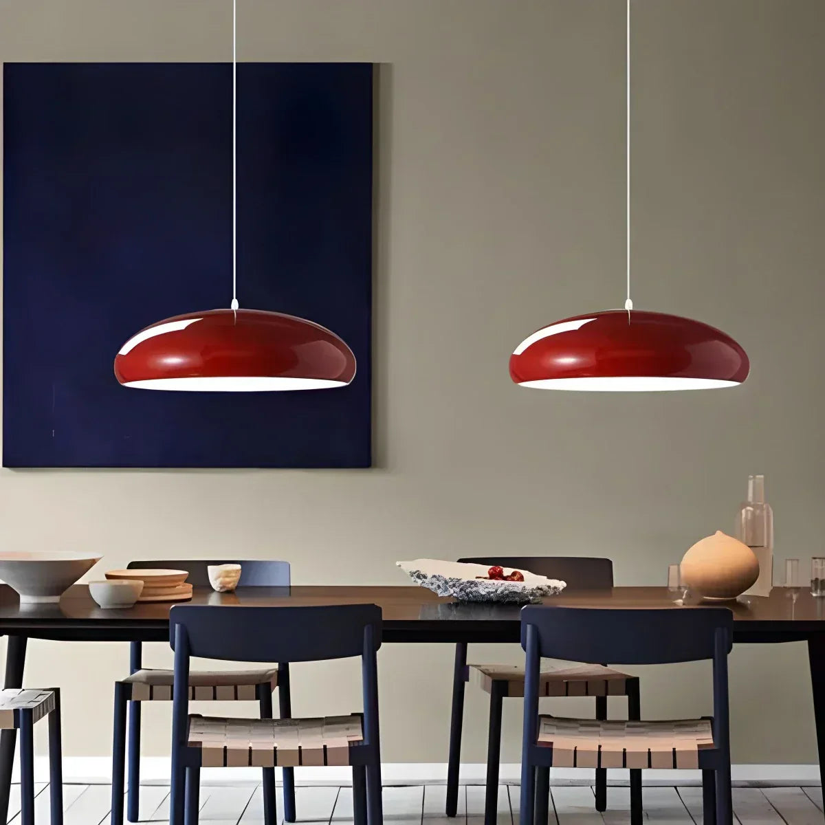 Plafonnier LED à modes d'éclairage commutables pour îlots de cuisine, salles à manger et espaces de vie ouverts – Lampe de plafond ronde en métal brillant en