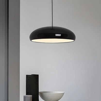 Plafonnier LED à modes d'éclairage commutables pour îlots de cuisine, salles à manger et espaces de vie ouverts – Lampe de plafond ronde en métal brillant en